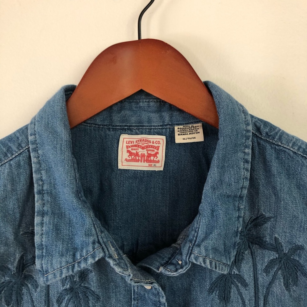 Levi's Western Pearl Snap short sleeve denim shirt - Picture 8 of 12